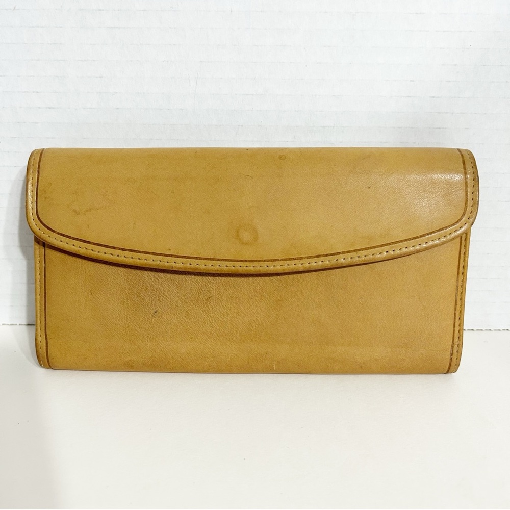 Vintage Buxton velvet Touch Cowhide  Smooth Leather Wallet with Checkbook Cover